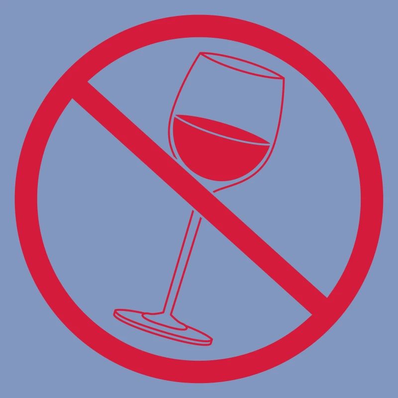 Forbidden sign wine