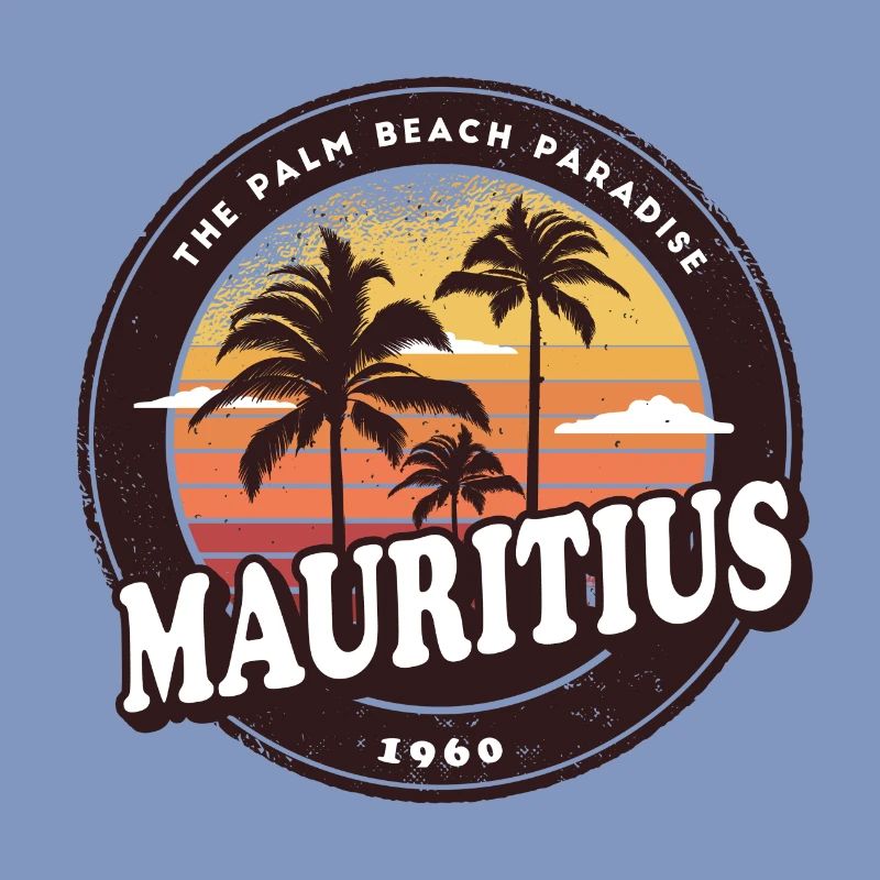 Mauritius Vintage Beach Design / Gift Idea