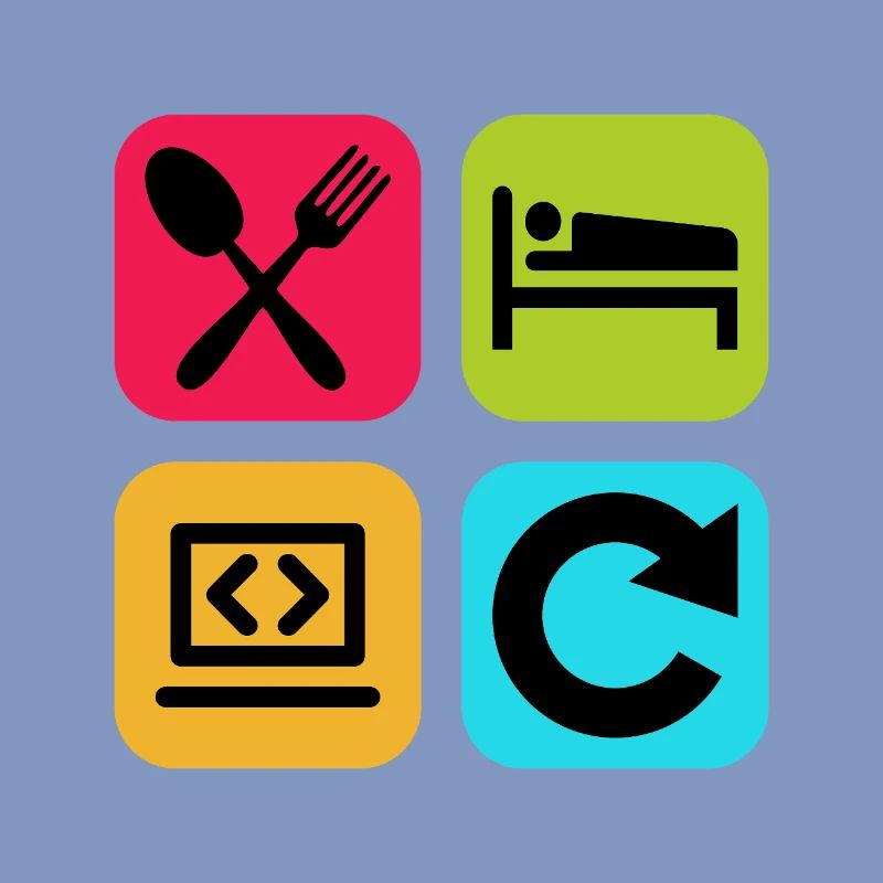Eat Sleep Program Repeat Funny Quote Code
