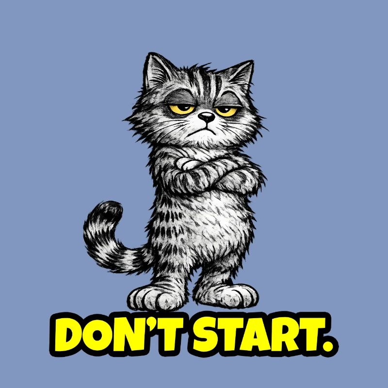 Don’t Start. – Grumpy Katze (Attitude) CAT