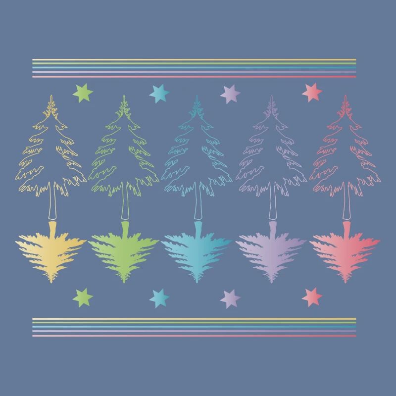Christbaum, Tannenbaum oder Weihnachtsbaum Umrisse