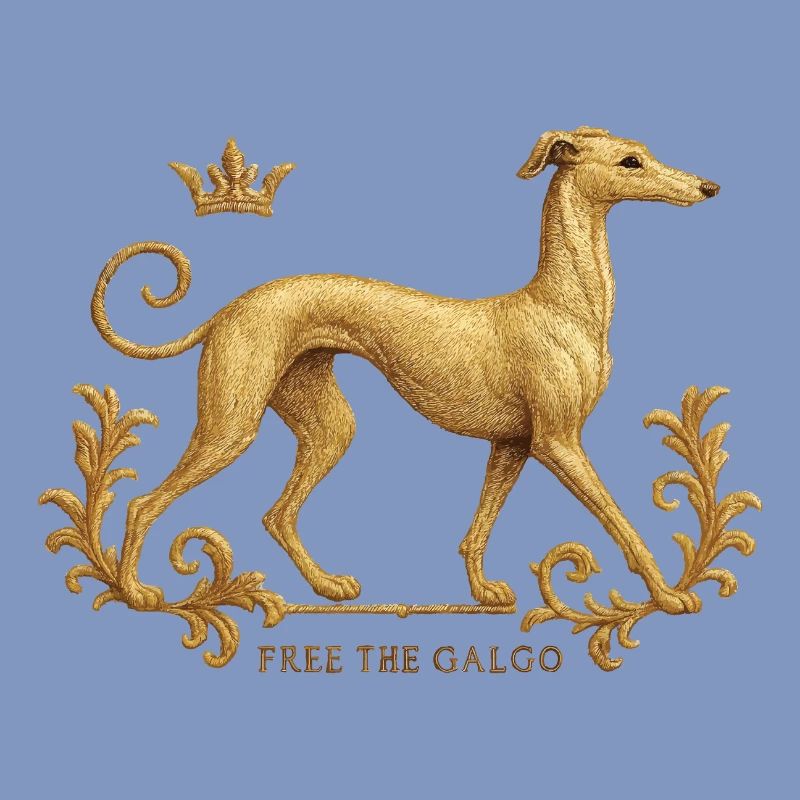Free the Galgo - Embroidery Nr01