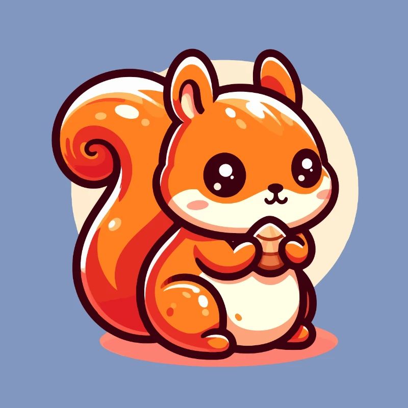 Cute Squirrel Eats a Seed