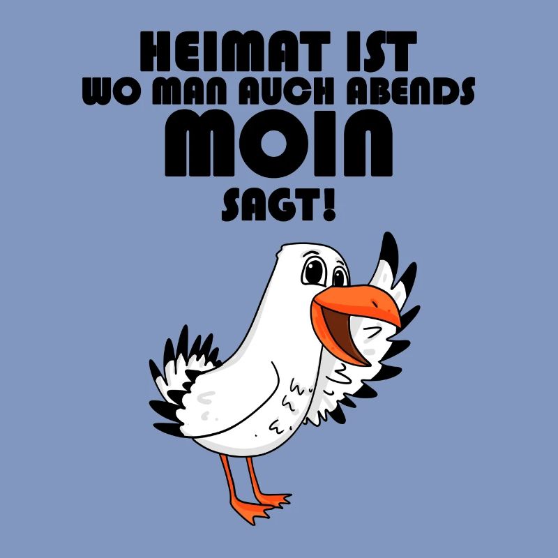 Nordsee Plattdeutsch Spruch Moin Möwe
