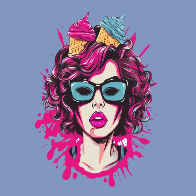 Lebendige Pop-Art Comics Schwester