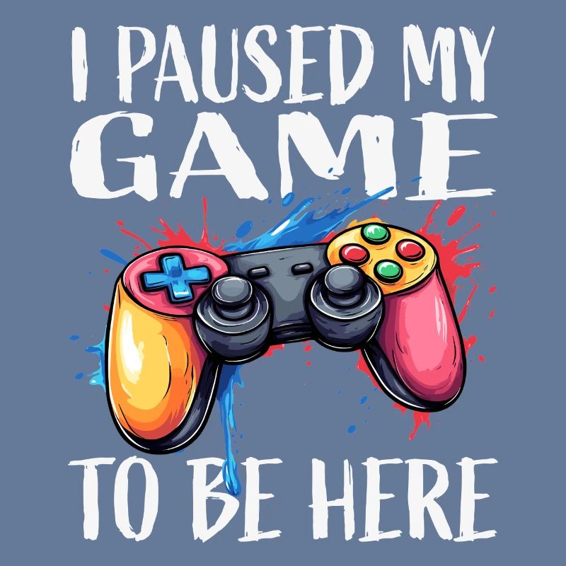 Gamer Pause Controller Farbexplosion
