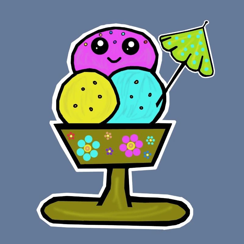 Bunter Eisbecher Eiscreme Eiskreme Eis