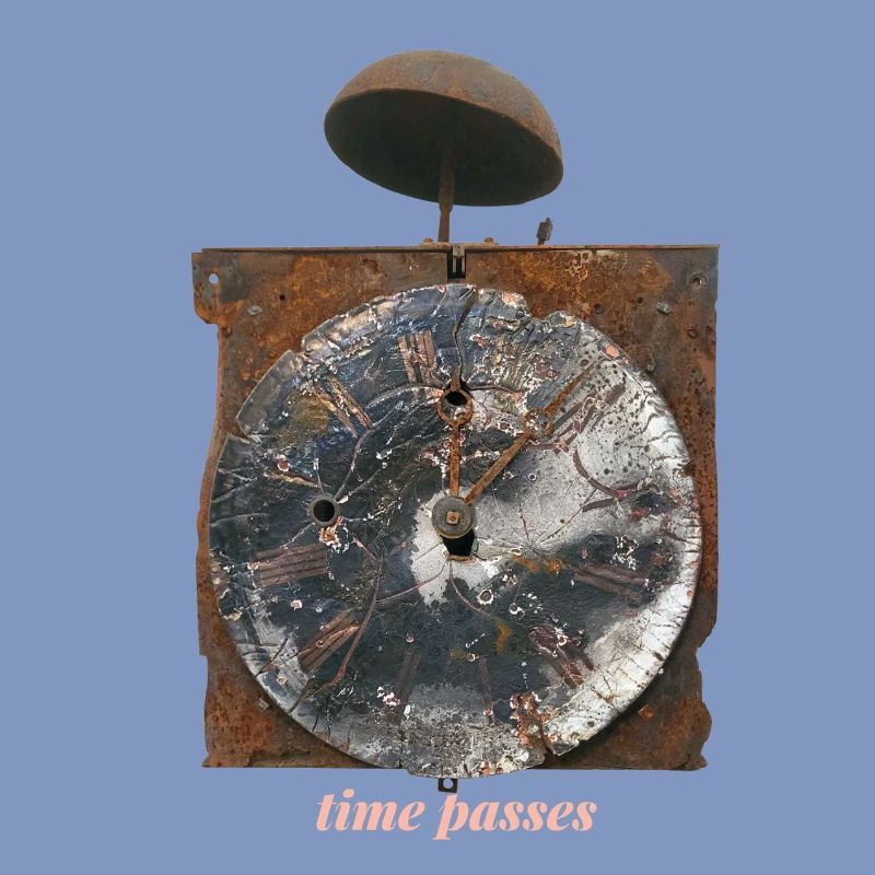 Rusty clock Time passes