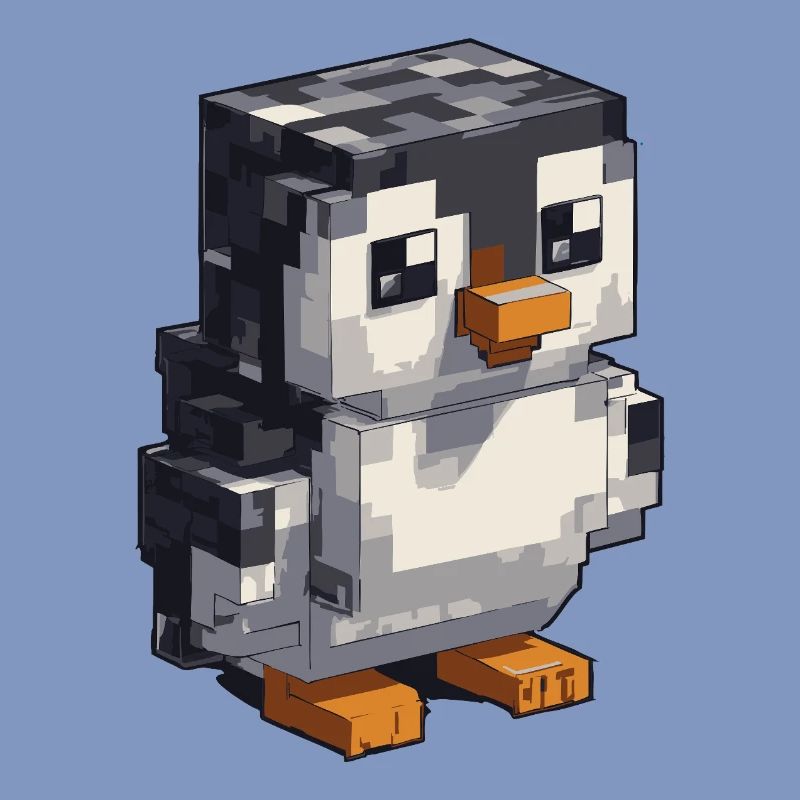 Mignon pingouin pixel