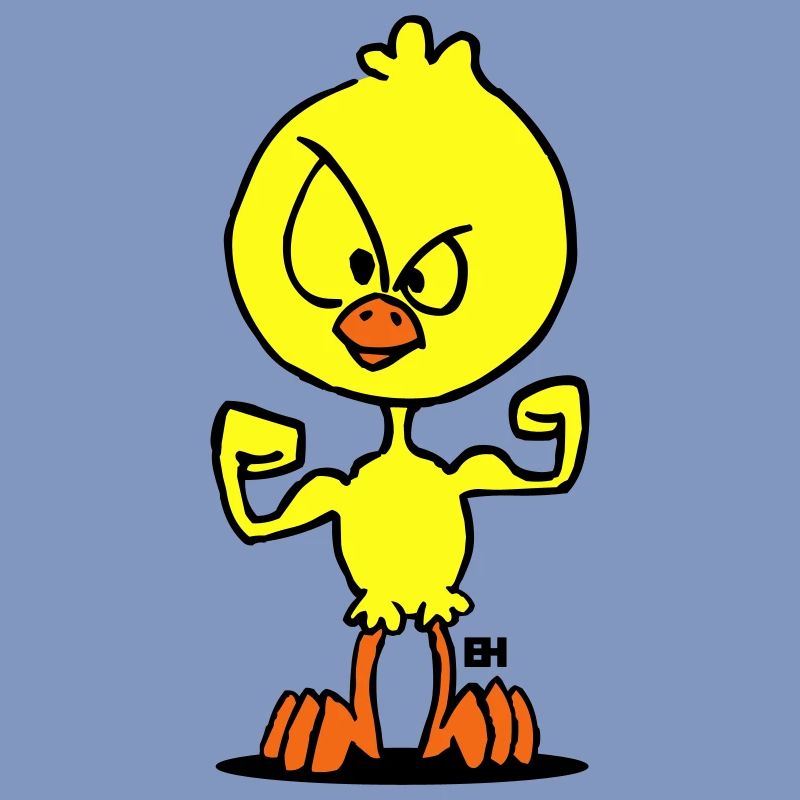 Defiant Duck Cartoon Illustration