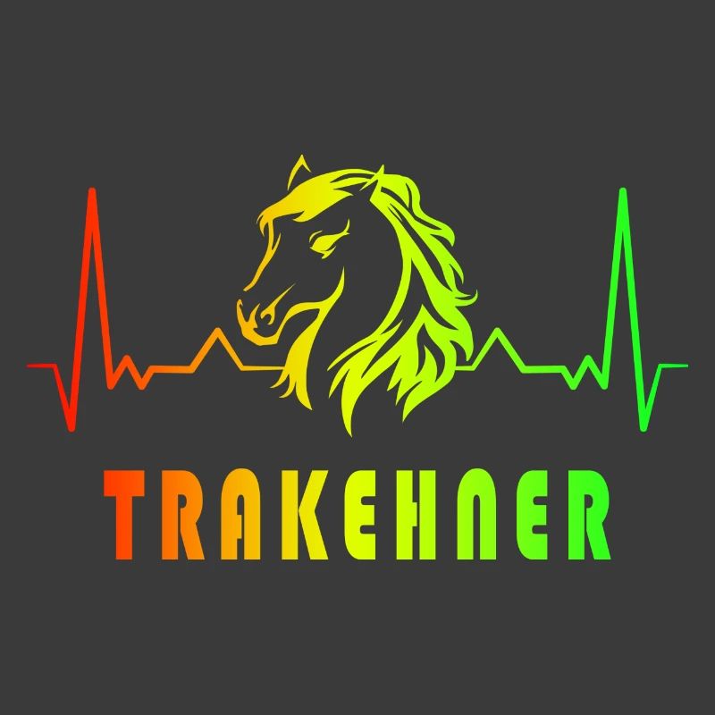 Trakehner Pferde Herzfrequenz Design