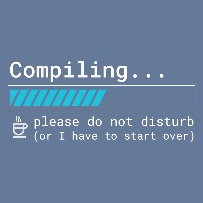 Funny Programmer T-Shirt - Compiling Please