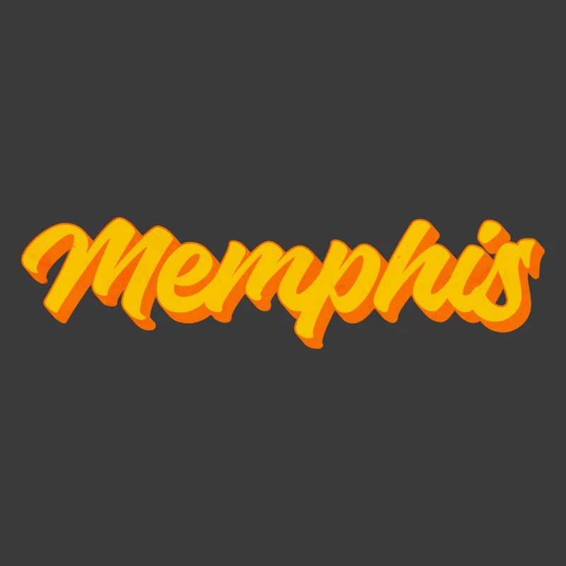 Memphis Retro Script Sunset