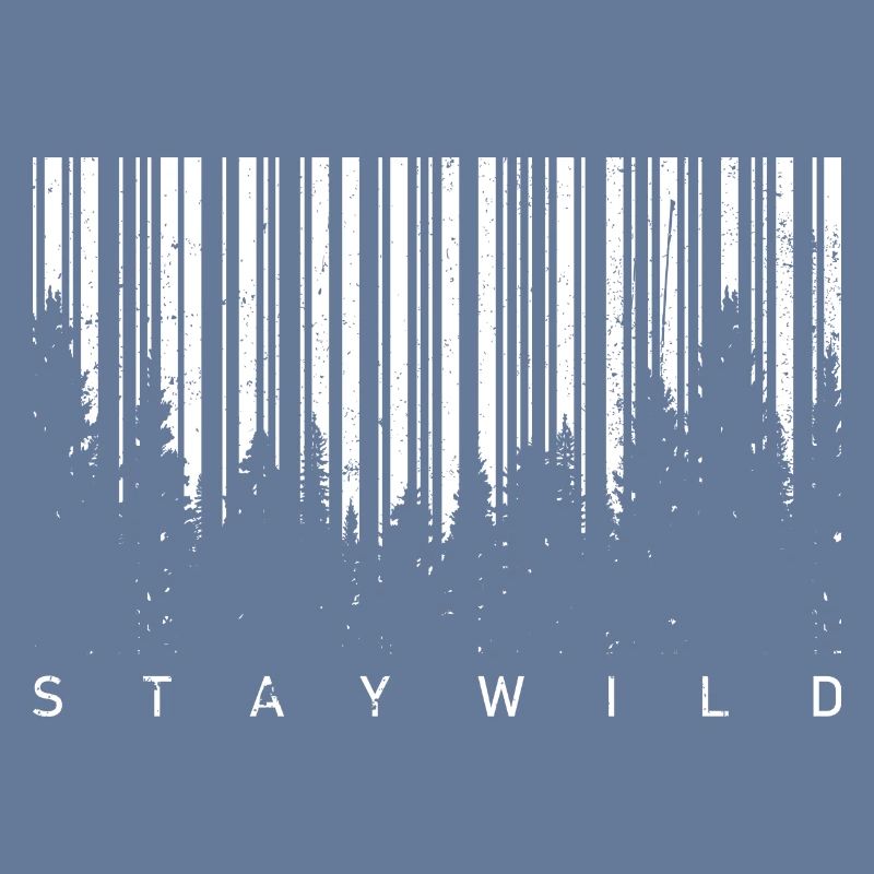 Forest Barcode Silhouette