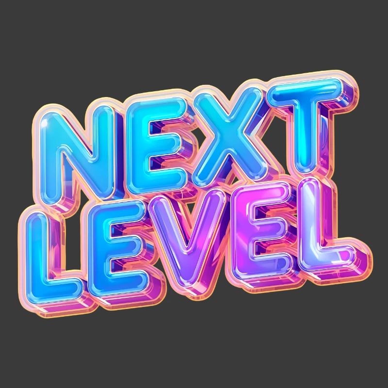 3D-Text der nächsten Stufe – mutiges Verlaufsdesign