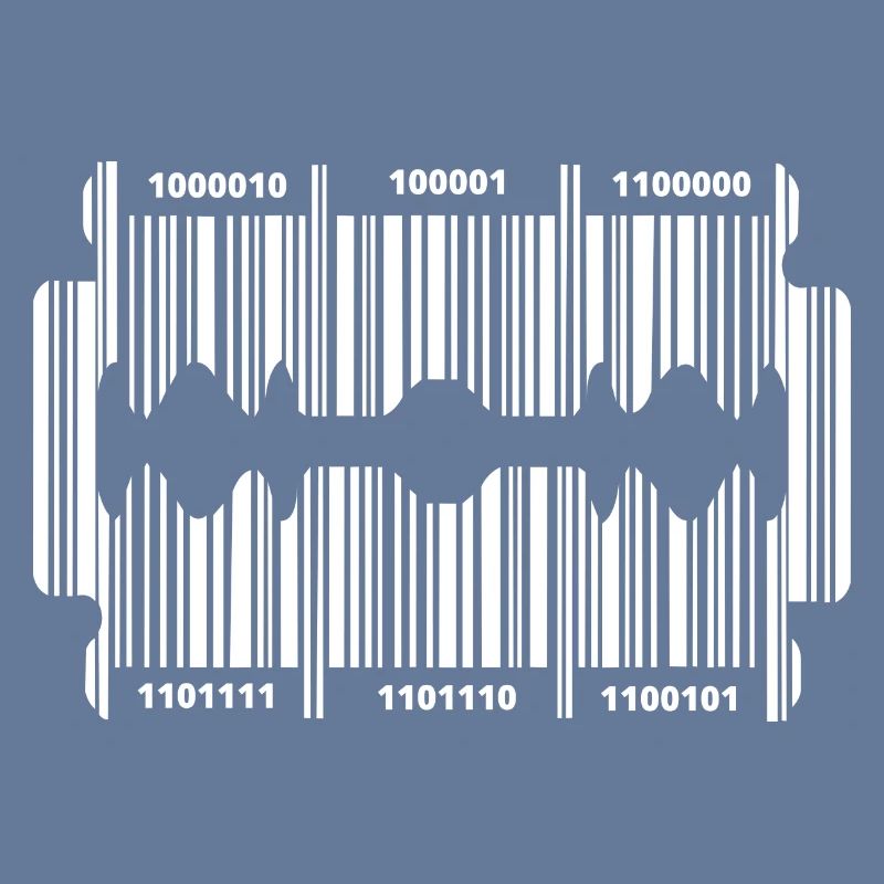 Razor blade with code
