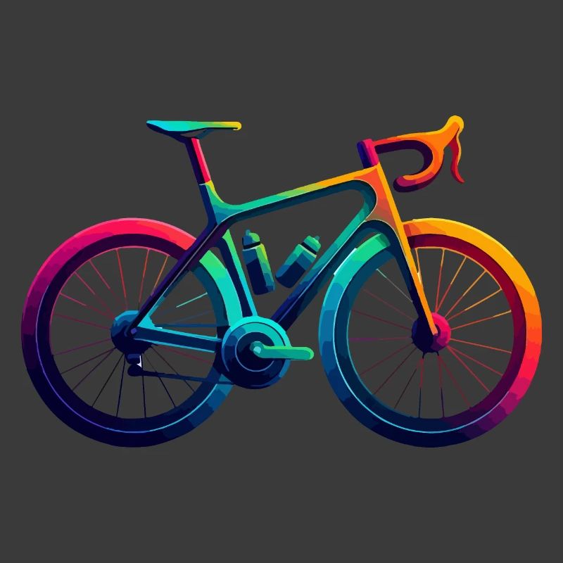 Lebendiger Regenbogen Radfahren Illustration