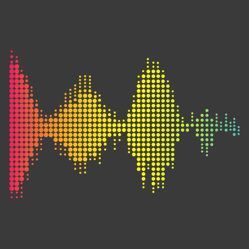 Colored Sound Waves Pattern