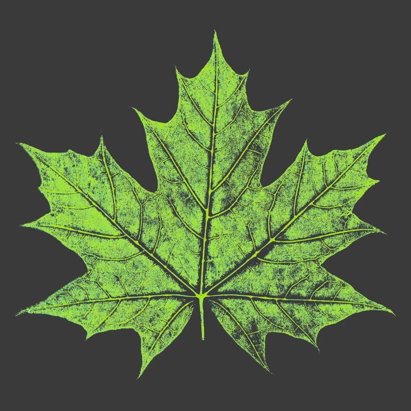 Maple Leaf - GREEN - Natural / Forest Design