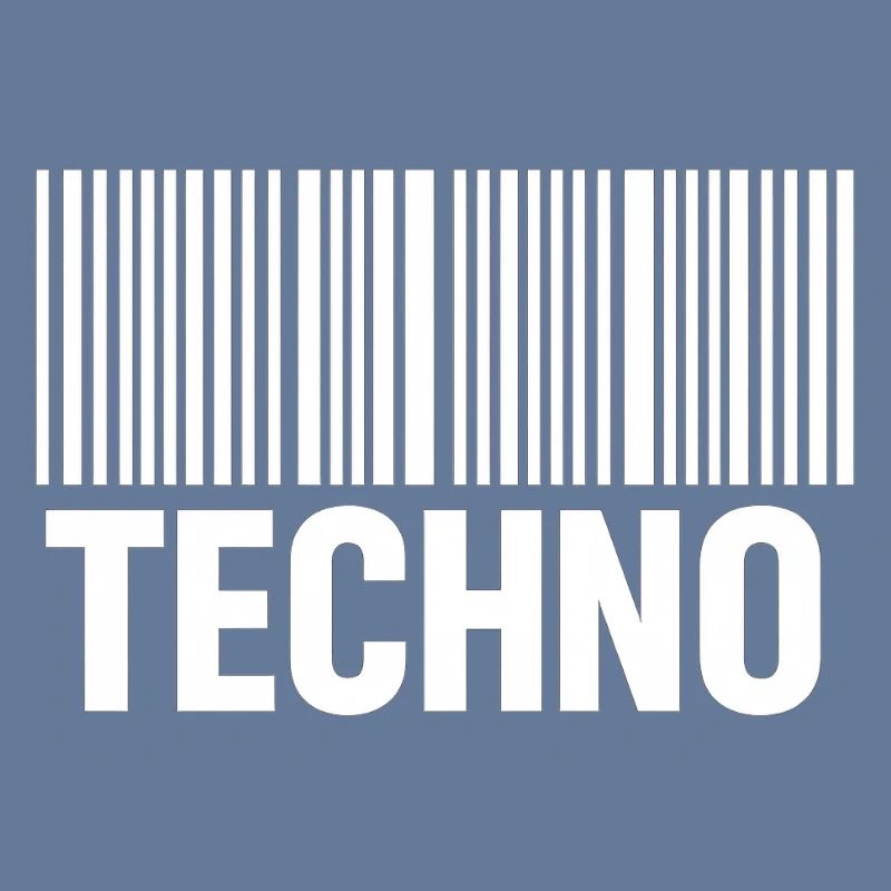 Modèle de code-barres techno