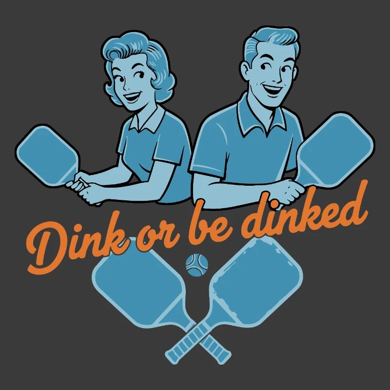 Pickleball-lustiger Spieler Dink Oder Werde Liebe