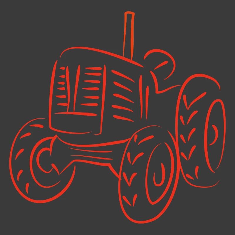 Conception de la silhouette d’un tracteur rustique