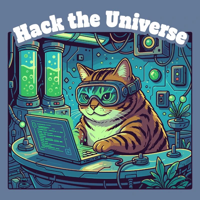 Chat hacker dans l’univers