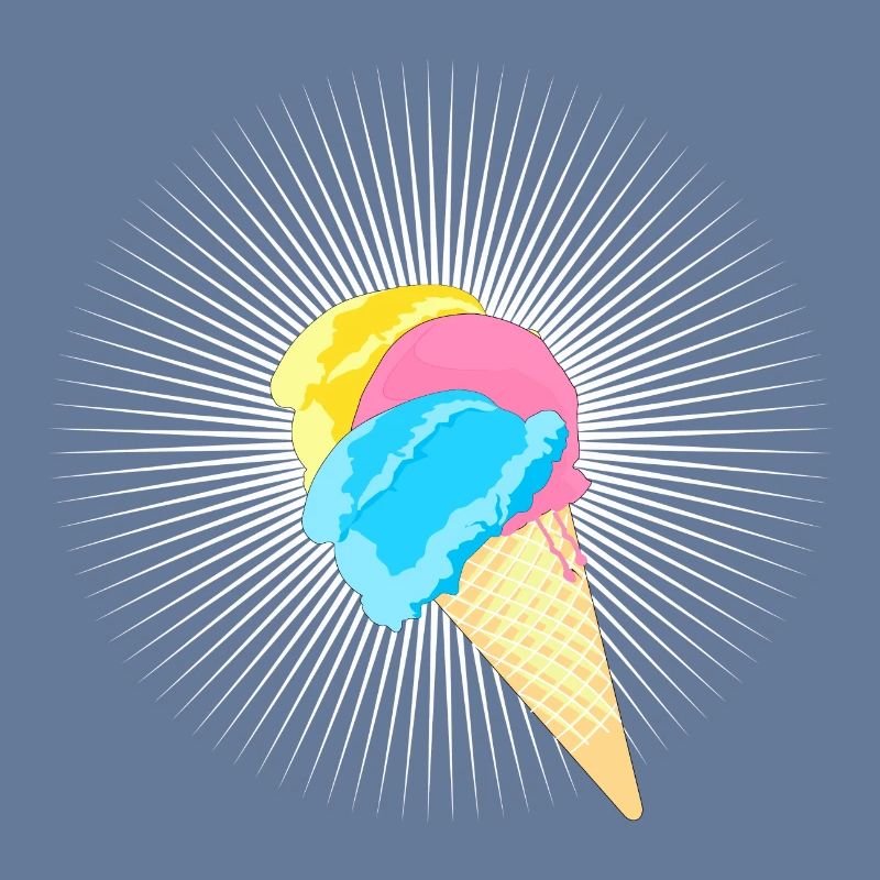 Eis Eistüte Eiskrem Softeis Waffel Strahlen