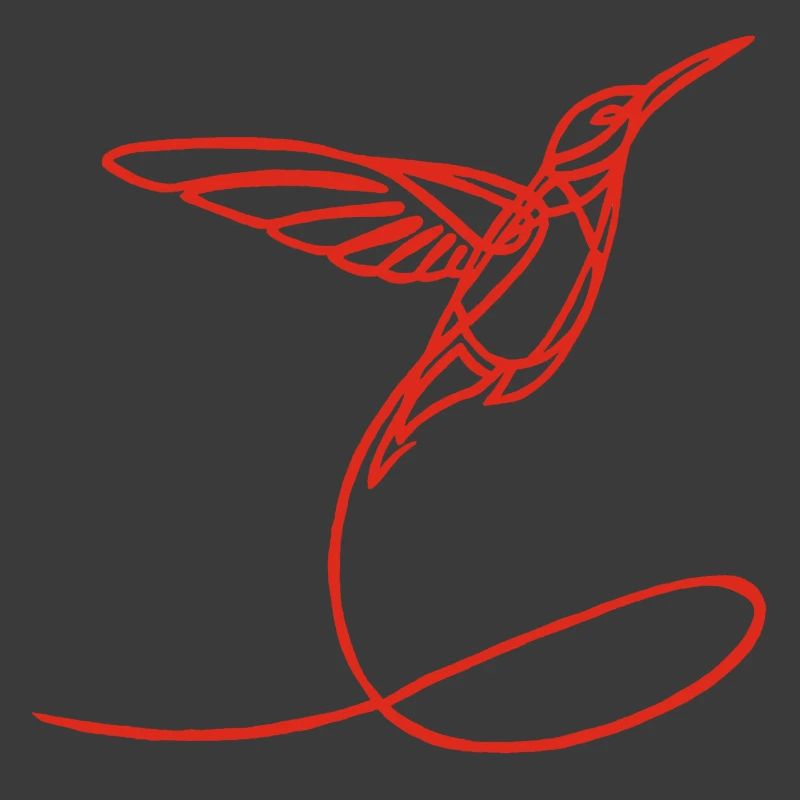 Oiseau étrange rouge