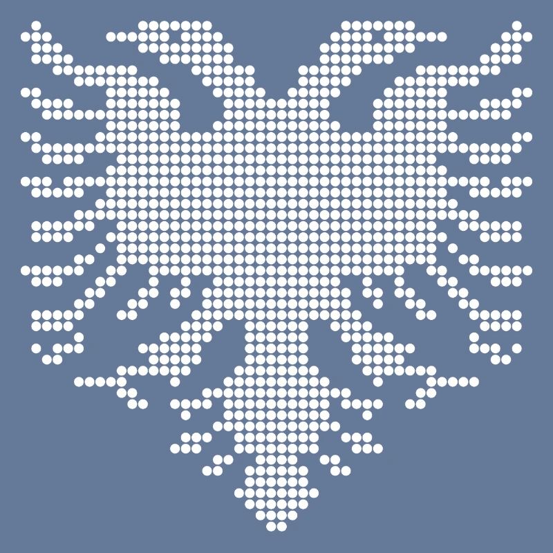 Albanian Double Headed Eagle Dotwork Emblem