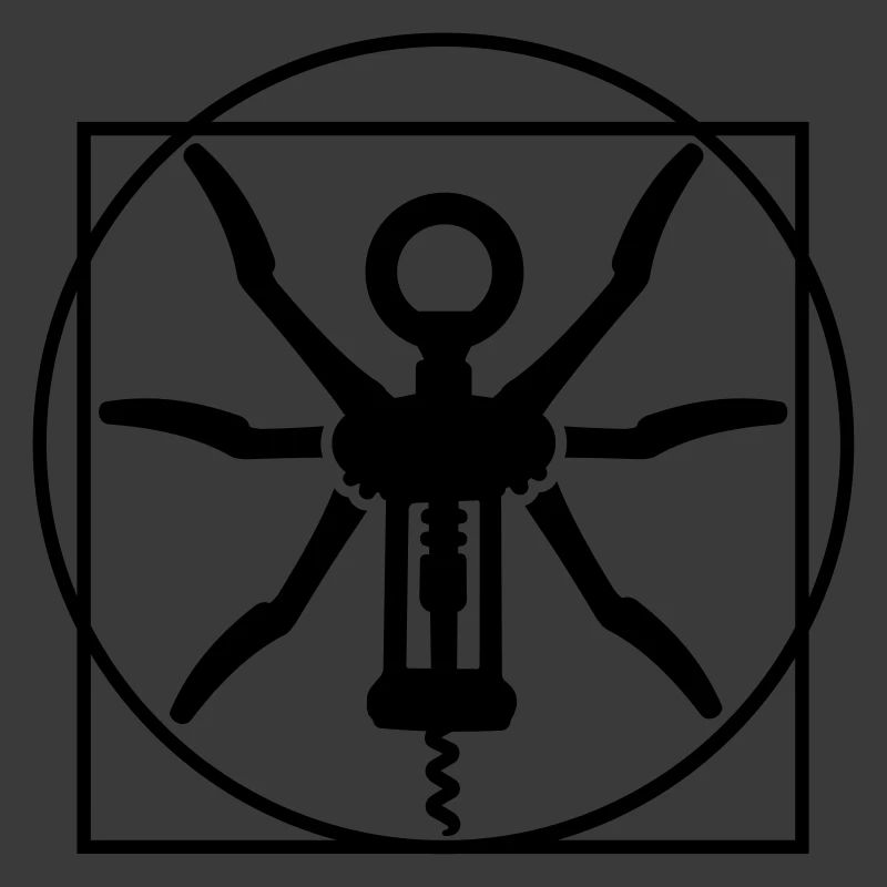 Vitruvian Mann Wein Korkenzieher Leonardo Da Vinci