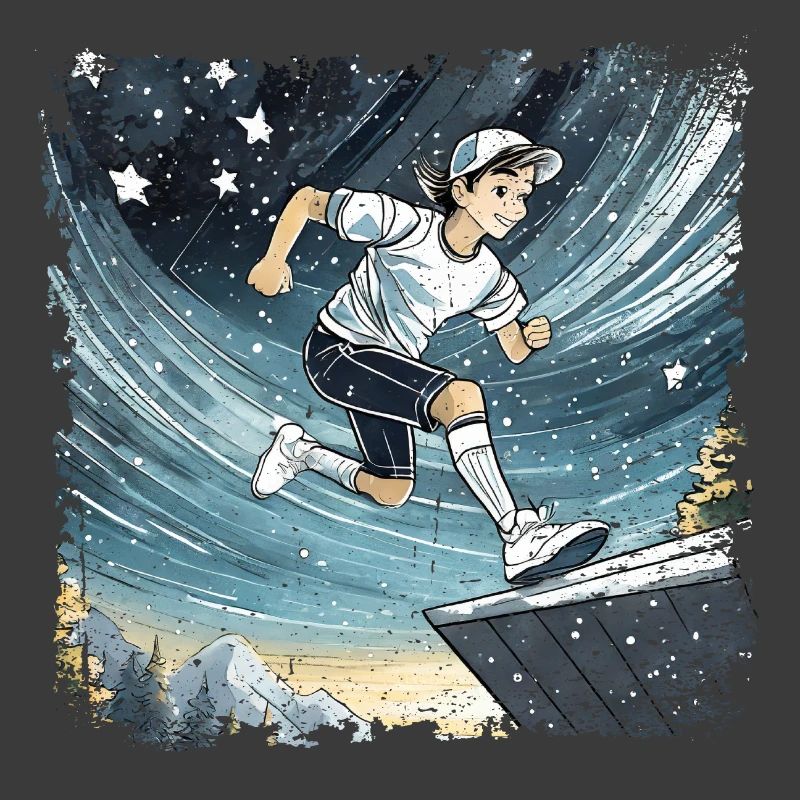 sportlicher Junge comic