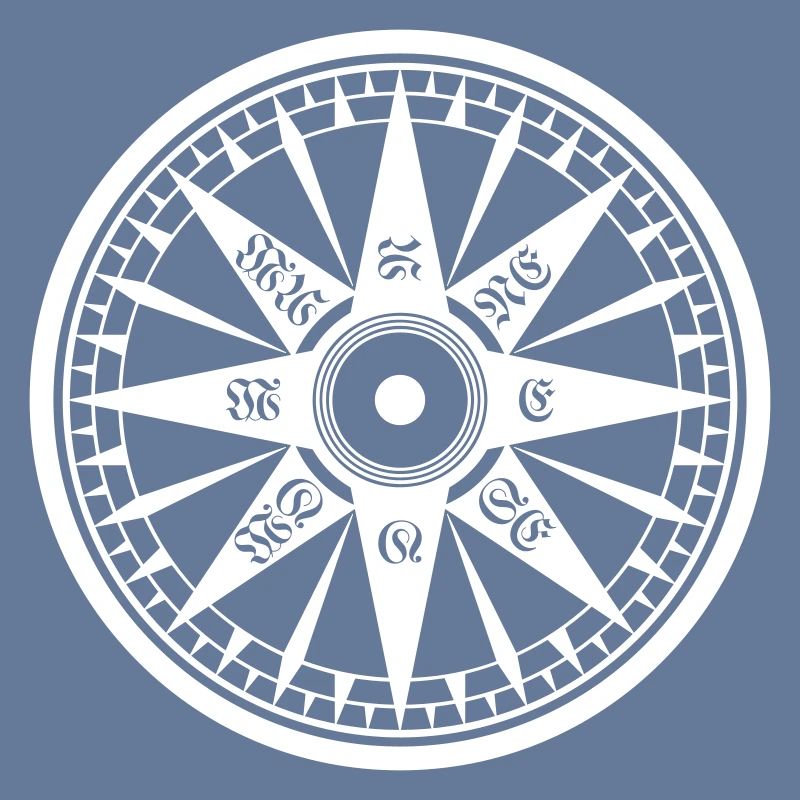 Kompass / Compass – Windrose, Schiffskompass