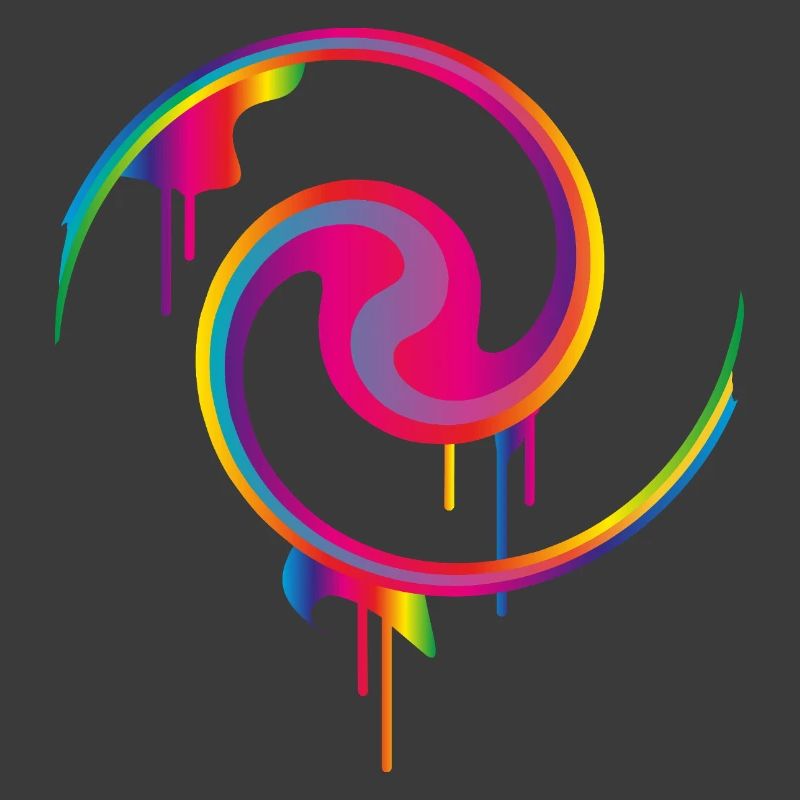 Tourbillon de peinture graffiti coloré avec effet de goutte