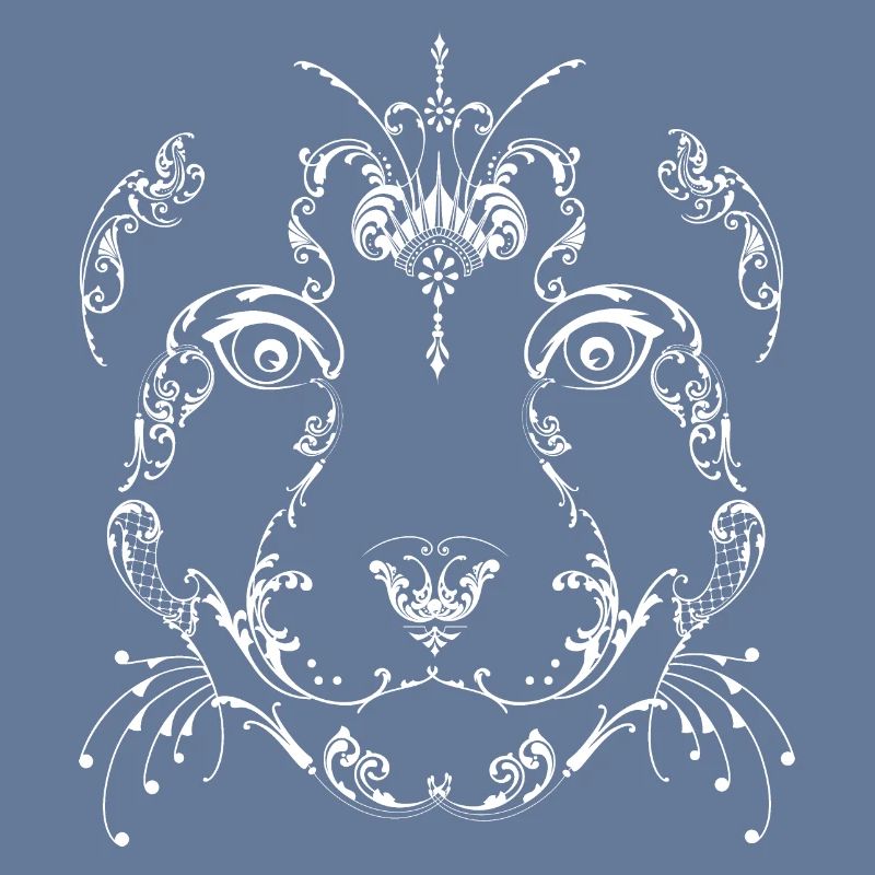 Snow leopard cheetah psychedelic ornament pattern
