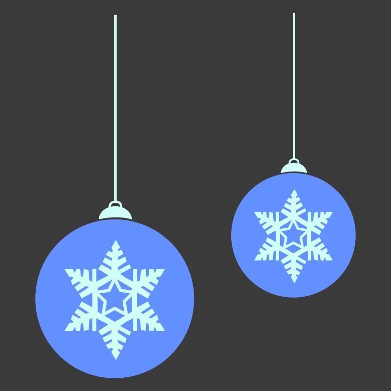 Weihnachtskugel Schneeflocken Blau Ornament