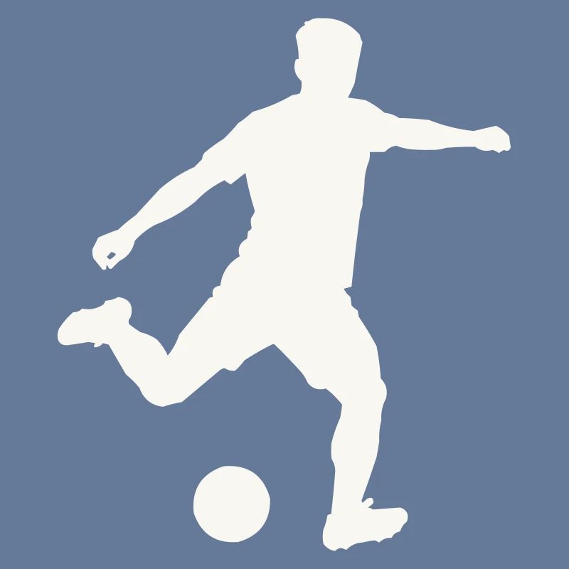 Kicker-Silhouette in Bewegung