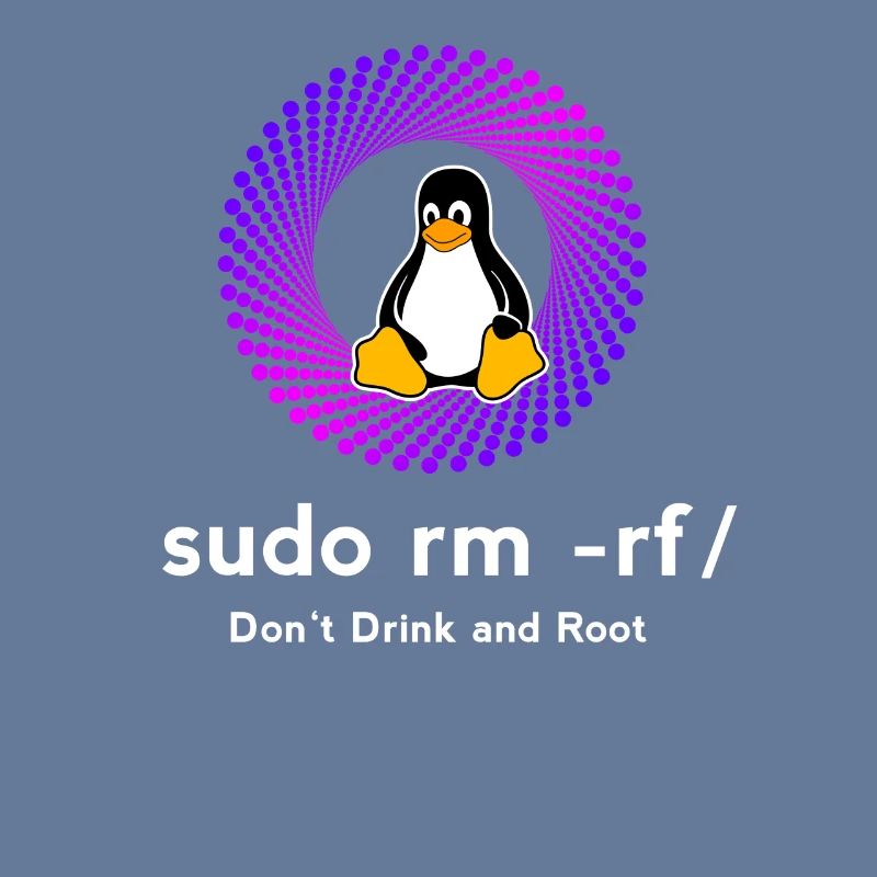 Ordinateur Sys admin Penguin Nerd pc sudo rm -rf cod
