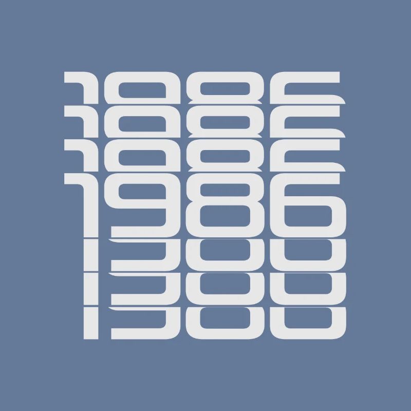 1986 Stack Digits Pattern