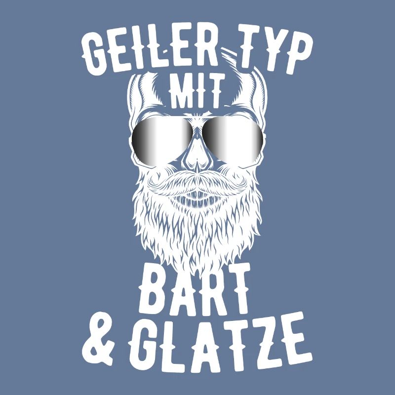 Geiler Typ Mit Bart & Glatze Glatzkopf Bartträger