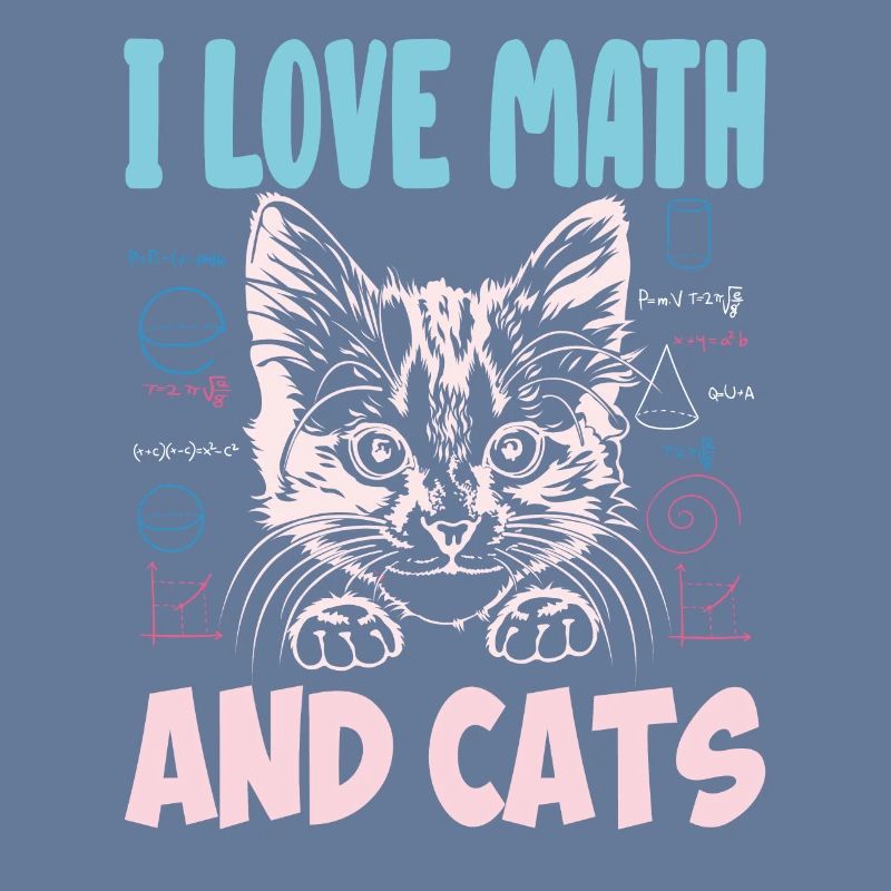 Math Kitty Cat I Love Math And Cats Math Teacher