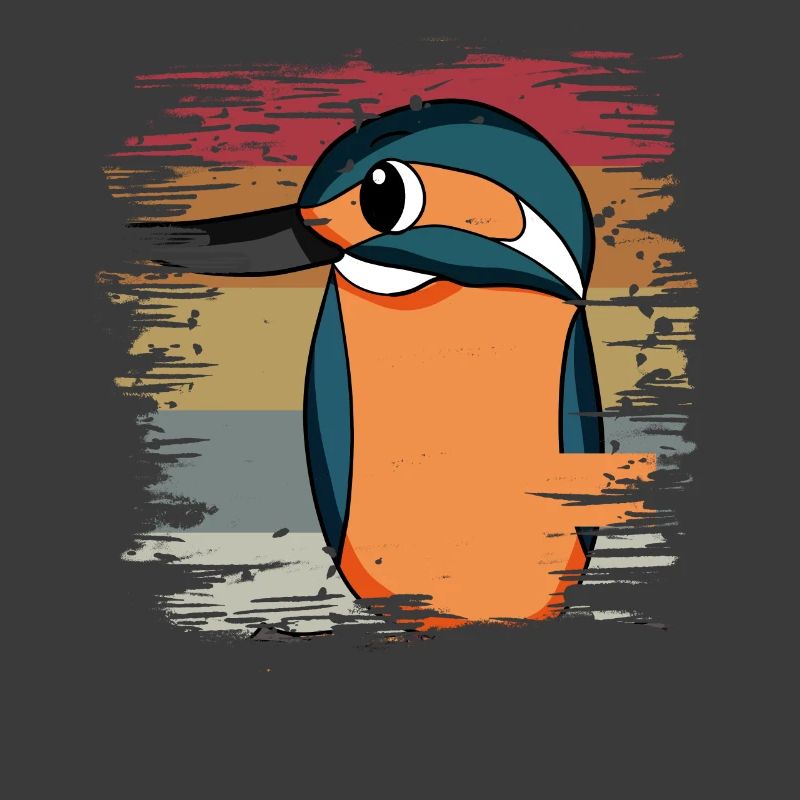 Eisvogel Blauer Vogel Retro