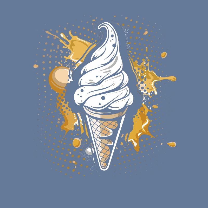 Cornet de crème glacée Éclaboussures de couleur