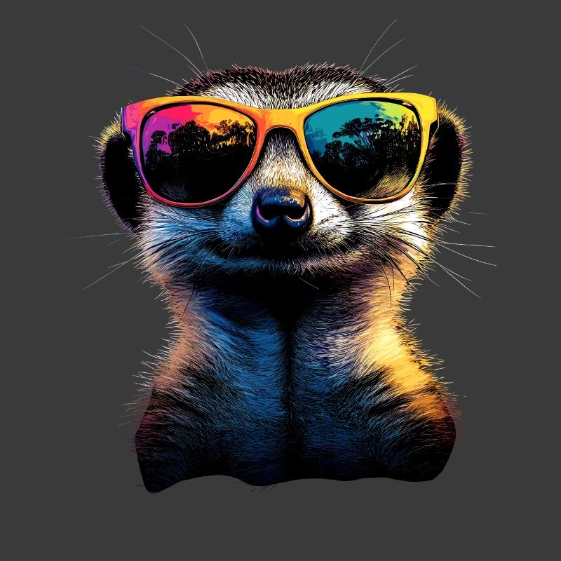 Lunettes de soleil suricate coloré mignon suricate
