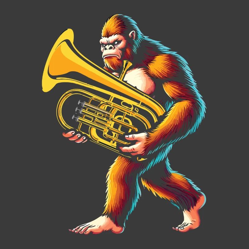 Yeti Gorilla with Euphonium