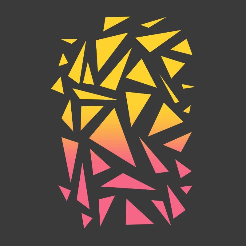 Triangle Pattern - Yellow Red