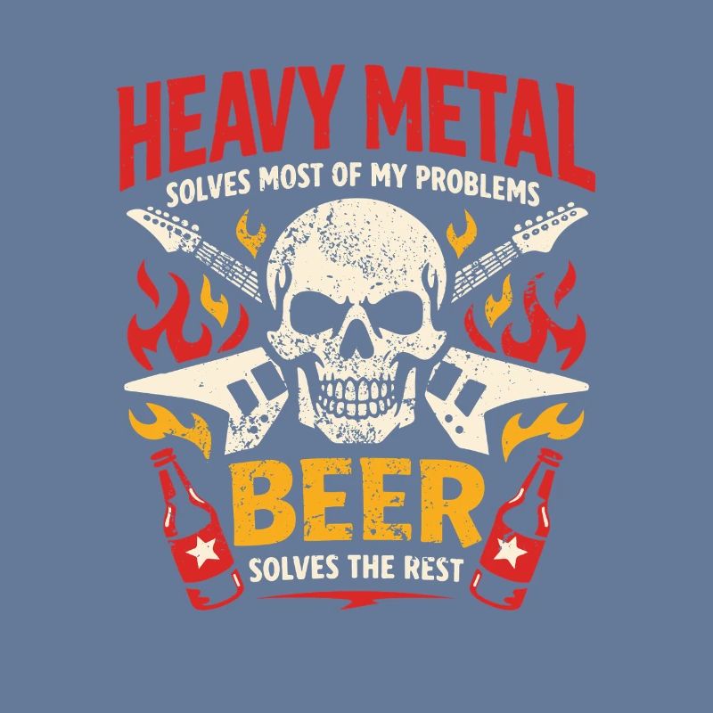 Heavy Metal solves my problems - Bier Spruch