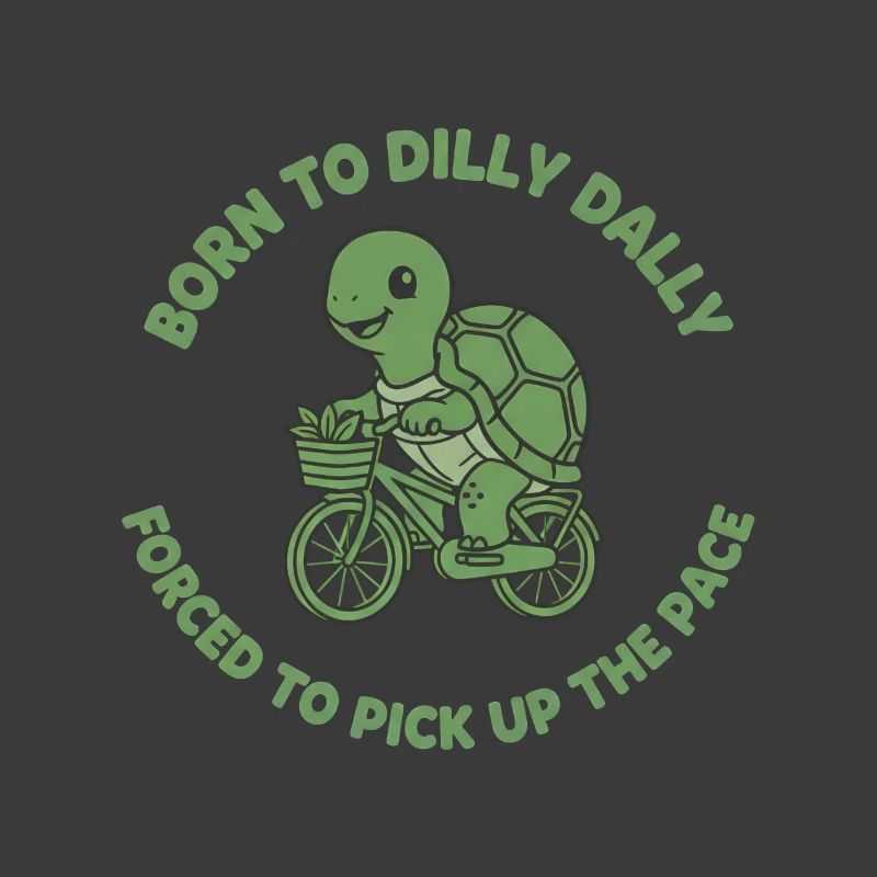 Turtle on Bicycle Decelerated Style