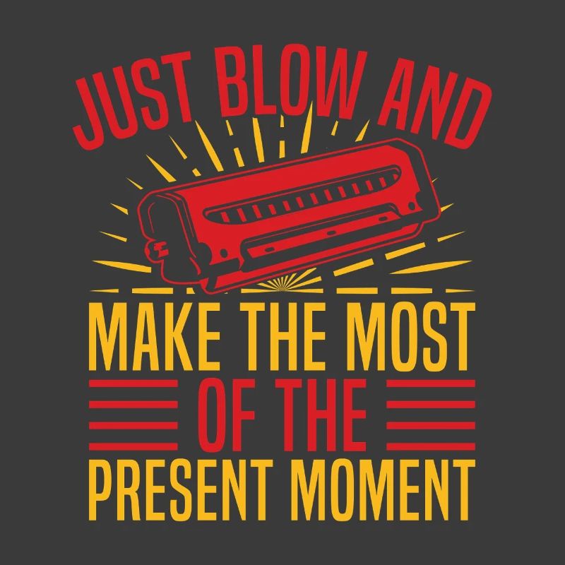 Funny Harmonica Player Just Blow & Present Moment