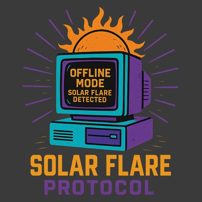 Retro Tech Solar Flare Protocol Tee